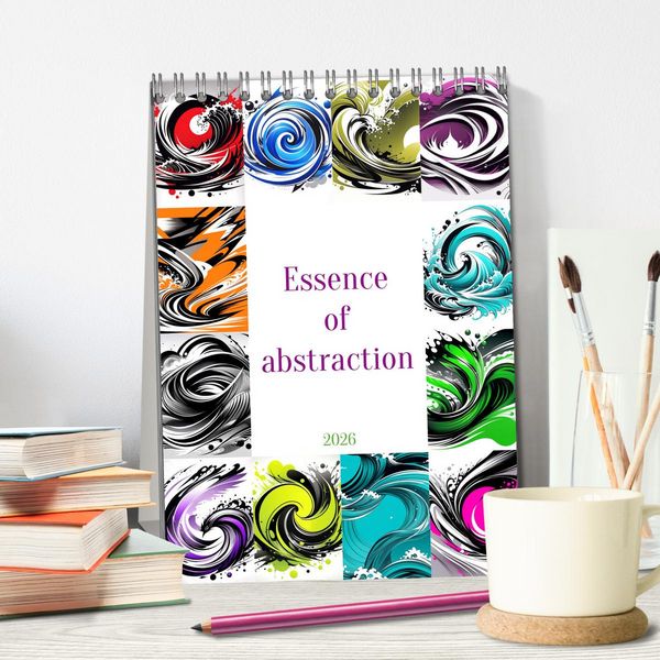 Produktbild: Essence of abstraction (Desk Calendar 2026 DIN A5 portrait), CALVENDO 12 Month DeskCalendar