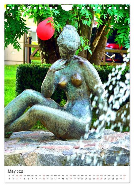 Produktbild: Baltic Beauties - Erotic sculptures on the Baltic coast (Wall Calendar 2026 DIN A4 portrait), CALVENDO 12 Month Wall Calendar