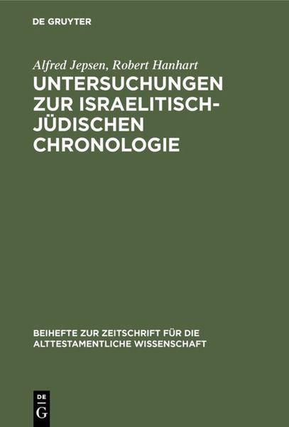 Produktbild: Untersuchungen zur israelitisch-j&uuml;dischen Chronologie