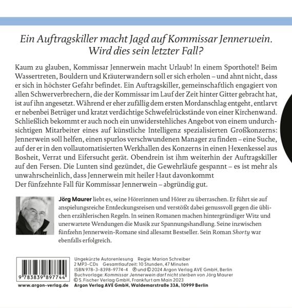 Produktbild: Kommissar Jennerwein darf nicht sterben