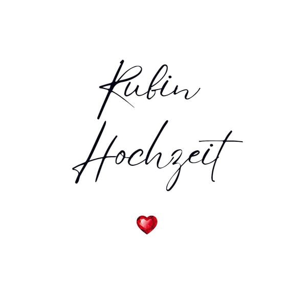 Produktbild: G&auml;stebuch "Rubin Hochzeit"- Premium G&auml;stebuch Blanko