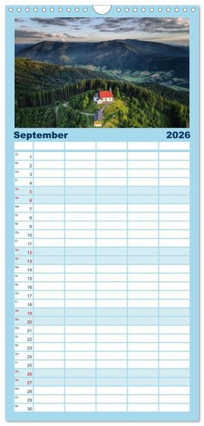 Produktbild: Familienplaner 2026 - Faszination Schwarzwald mit 5 Spalten (Wandkalender, 21 x 45 cm) CALVENDO