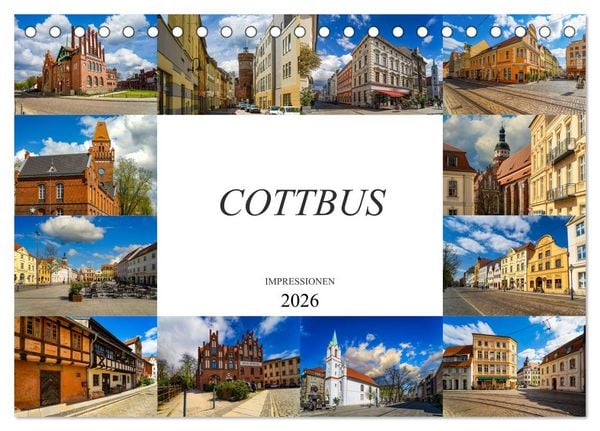 Produktbild: Cottbus Impressionen (Tischkalender 2026 DIN A5 quer), CALVENDO Monatskalender