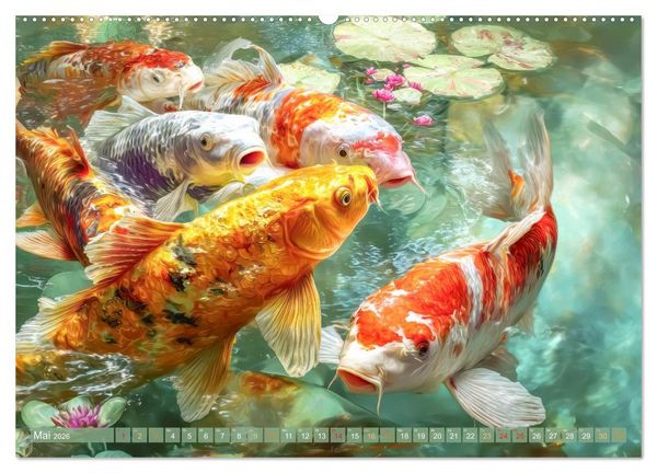Produktbild: Kois - Ein Juwel unter Fischen (hochwertiger Premium Wandkalender 2026 DIN A2 quer), Kunstdruck in Hochglanz