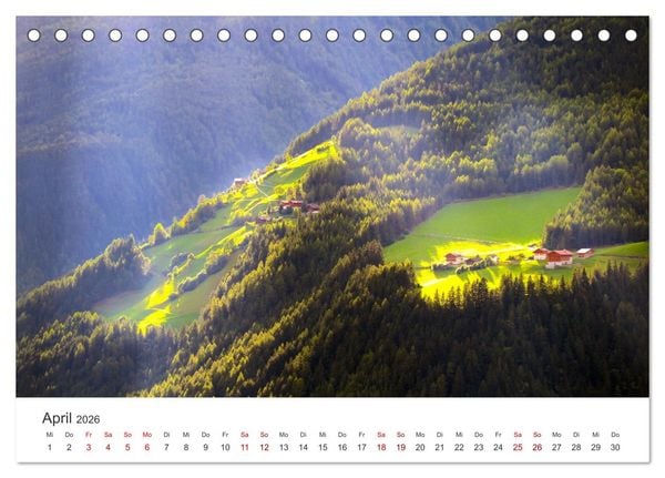 Produktbild: S&uuml;dtirol - Entlang der italienischen Alpen. (Tischkalender 2026 DIN A5 quer), CALVENDO Monatskalender