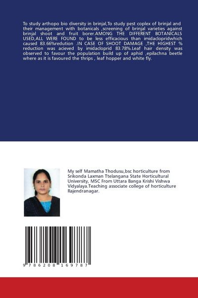 Produktbild: Pest complex of Brinjal and their management with Botanicals