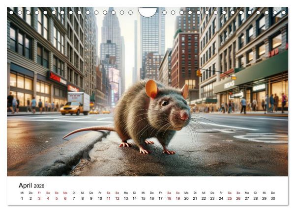 Produktbild: Ratten auf Reisen (Wandkalender 2026 DIN A4 quer), CALVENDO Monatskalender