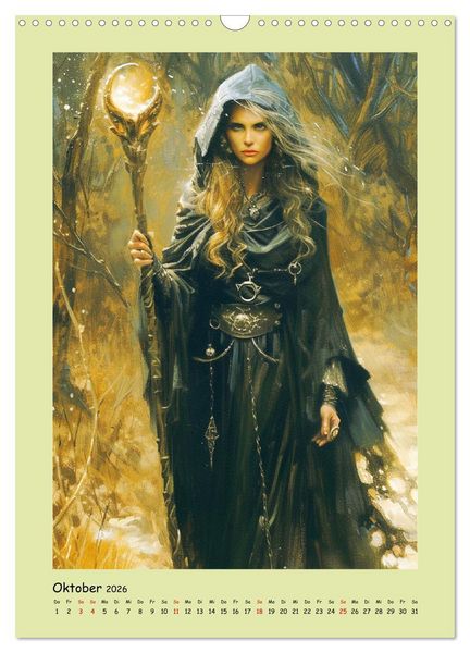 Produktbild: Druidenland. Keltische Fantasy-Figuren aus der Anderwelt (Wandkalender 2026 DIN A3 hoch), CALVENDO Monatskalender