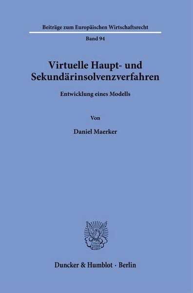 Produktbild: Virtuelle Haupt- und Sekund&auml;rinsolvenzverfahren