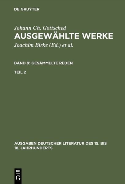Produktbild: Gesammelte Reden. Zweiter Teil