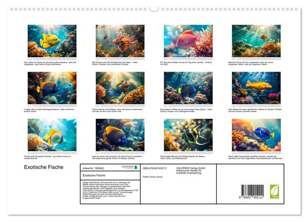 Produktbild: Exotische Fische (hochwertiger Premium Wandkalender 2026 DIN A2 quer), Kunstdruck in Hochglanz