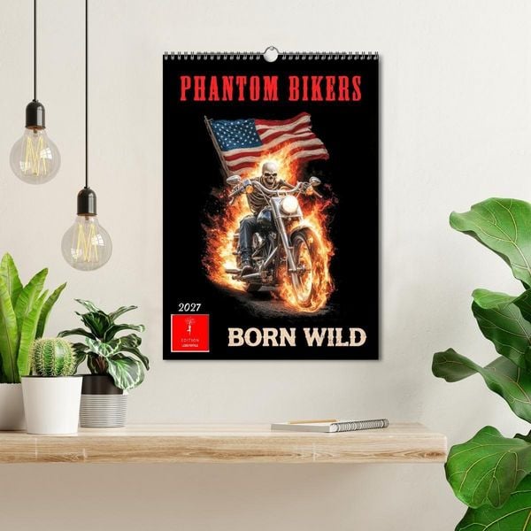 Produktbild: Phantom Bikers - Born Wild (Wandkalender 2027 DIN A3 hoch), CALVENDO Monatskalender