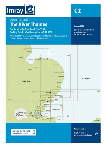Produktbild: C2 The River Thames, Imray Chart