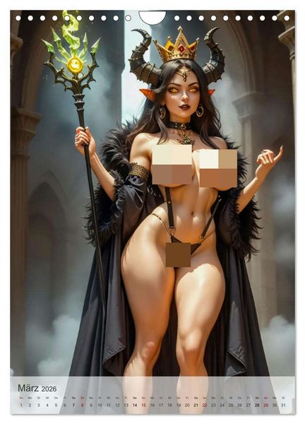Produktbild: Spicy Fantasy - Frivoles Mittelalter (Wandkalender 2026 DIN A4 hoch), CALVENDO Monatskalender