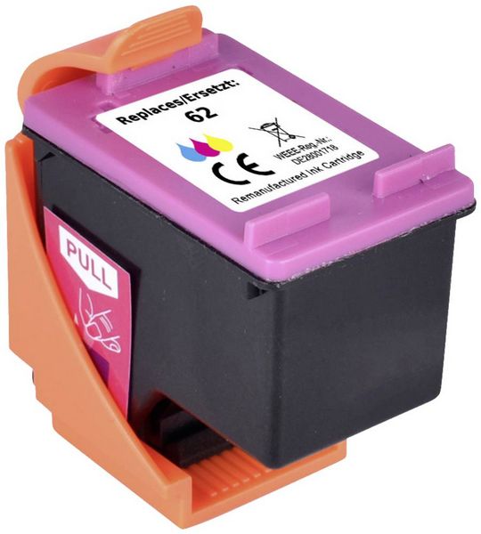 Produktbild: Renkforce Druckerpatrone ersetzt HP 62, C2P06AE Kompatibel Cyan, Magenta, Gelb RF-5705432