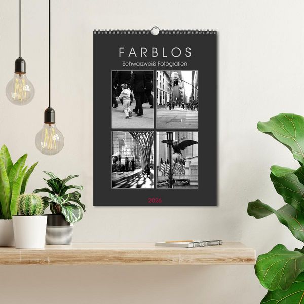 Produktbild: F A R B L O S - Schwarzwei&szlig; Fotografien (Wandkalender 2026 DIN A3 hoch), CALVENDO Monatskalender