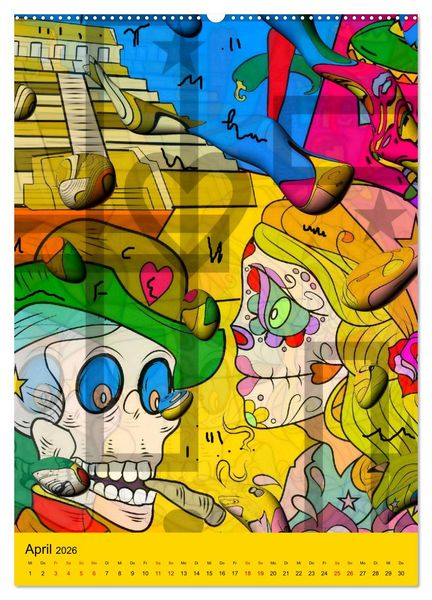 Produktbild: Nico Bielows Dia los Muertos (Wandkalender 2026 DIN A2 hoch), CALVENDO Monatskalender