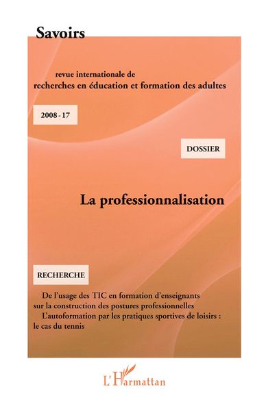Produktbild: La professionnalisation