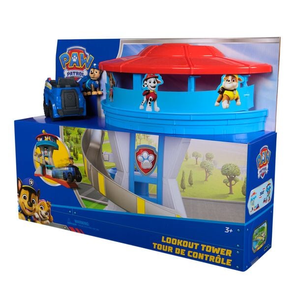 Produktbild: PAW Patrol - Lookout Tower, &uuml;ber 50 cm hoch, Hauptquartier Spielset mit 1 Basis Polizei-Fahrzeug, 2 Chase Figuren und Zubeh&ouml;r