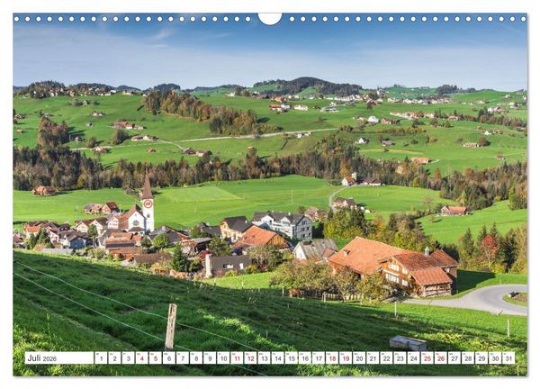 Produktbild: Appenzellerland (Wandkalender 2026 DIN A3 quer), CALVENDO Monatskalender