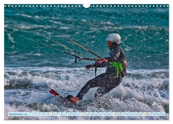 Produktbild: Kitesurfen - &uuml;ber den Wellen (Wandkalender 2026 DIN A3 quer), CALVENDO Monatskalender