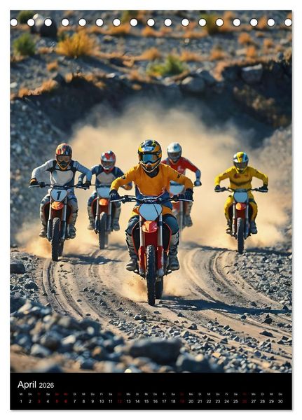 Produktbild: Adrenalin am Limit - Grenzenlose Motocross Action (Tischkalender 2026 DIN A5 hoch), CALVENDO Monatskalender