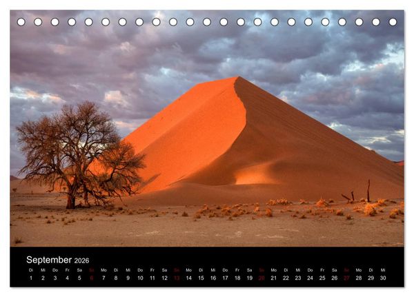 Produktbild: Das Licht Namibias (Tischkalender 2026 DIN A5 quer), CALVENDO Monatskalender