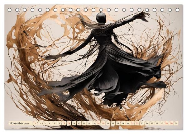 Produktbild: Silhouettes of change - Mystical nature spirits (Desk Calendar 2026 DIN A5 landscape), CALVENDO 12 Month DeskCalendar