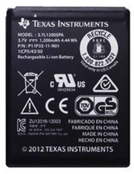 Produktbild: TEXAS INSTRUMENTS Akku, 3,7 V / 1200 mAh wiederaufladbar