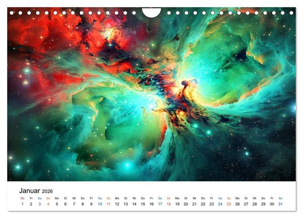Produktbild: Strahlende Sternennebel (Wandkalender 2026 DIN A4 quer), CALVENDO Monatskalender