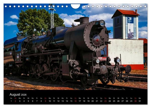Produktbild: Lokomotiven 2026 (Wandkalender 2026 DIN A4 quer), CALVENDO Monatskalender