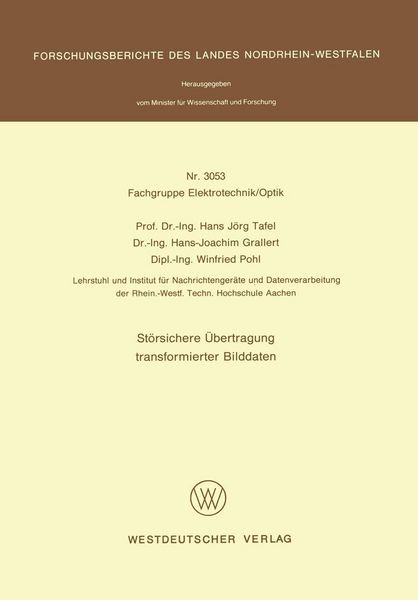 Produktbild: St&ouml;rsichere &Uuml;bertragung transformierter Bilddaten
