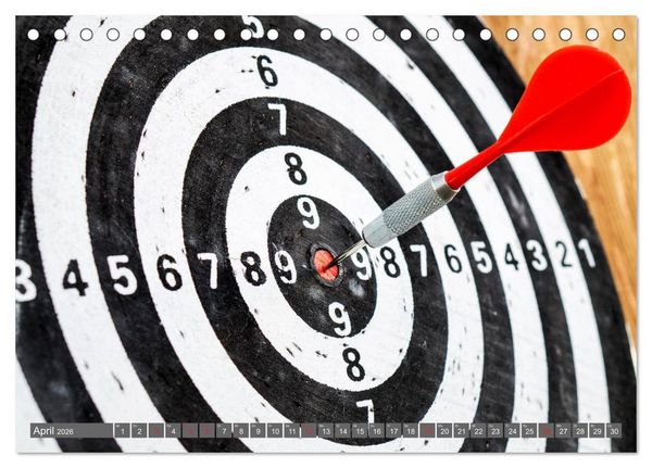 Produktbild: Darts. Konzentration - Sport - Spannung (Tischkalender 2026 DIN A5 quer), CALVENDO Monatskalender