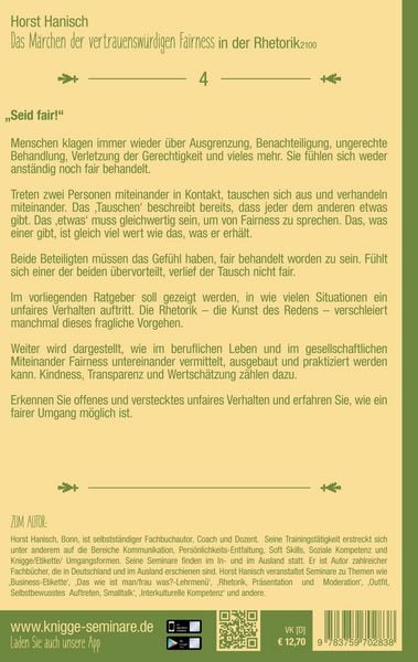 Produktbild: Das M&auml;rchen der vertrauensw&uuml;rdigen Fairness in der Rhetorik 2100