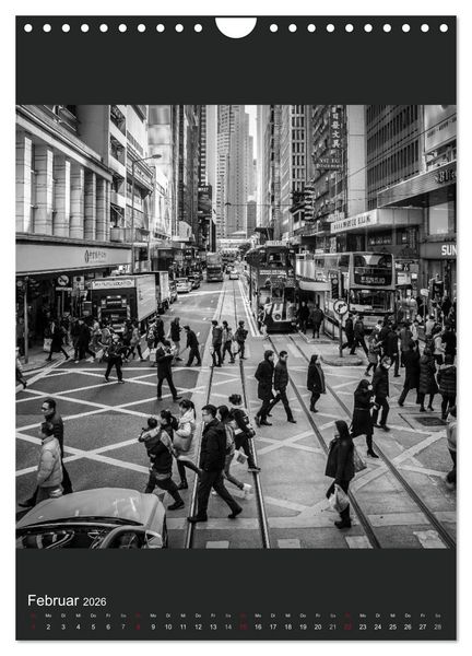 Produktbild: Hongkong schwarzwei&szlig; (Wandkalender 2026 DIN A4 hoch), CALVENDO Monatskalender
