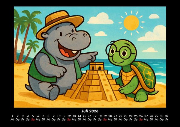 Produktbild: Sash & Taz - Abenteuer in Mexiko 2026 Fotokalender DIN A3