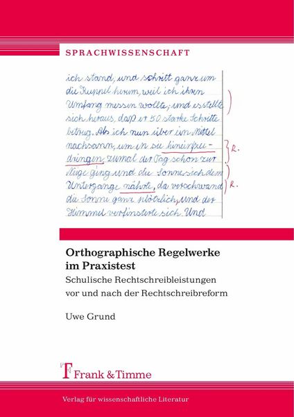 Produktbild: Orthographische Regelwerke im Praxistest