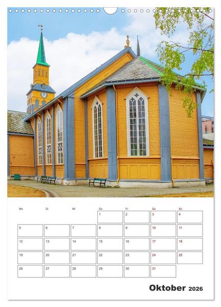 Produktbild: Norwegens K&uuml;stenst&auml;dte - Reiseplaner (Wandkalender 2026 DIN A3 hoch), CALVENDO Monatskalender