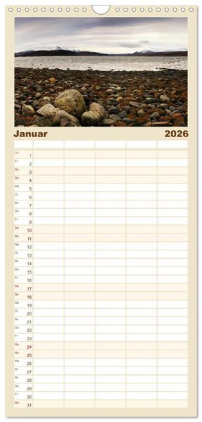 Produktbild: Familienplaner 2026 - Schottland - Land der Legenden mit 5 Spalten (Wandkalender, 21 x 45 cm) CALVENDO