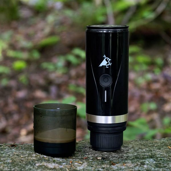 Produktbild: Aqiila Coffeebird Portable espresso machine Kaffeemaschine Schwarz Fassungsverm&ouml;gen Tassen=5 f&uuml;r unterwegs / portable
