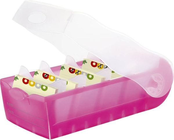 Produktbild: HAN CROCO 997-663 Karteibox Transluzent, Pink max. Anzahl der Karten: 900 Karten DIN A7 quer inkl. 100 linierten Karten