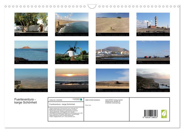 Produktbild: Fuerteventura - karge Sch&ouml;nheit (Wandkalender 2026 DIN A3 quer), CALVENDO Monatskalender