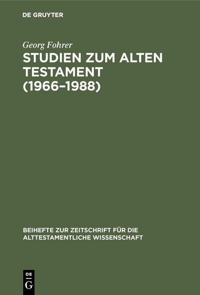Produktbild: Studien zum Alten Testament (1966-1988)