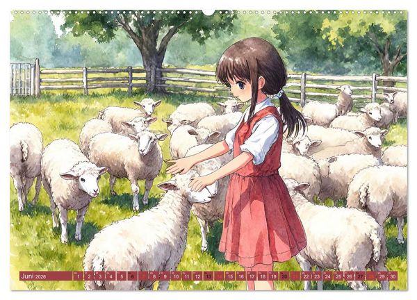 Produktbild: Manga-Momente (hochwertiger Premium Wandkalender 2026 DIN A2 quer), Kunstdruck in Hochglanz
