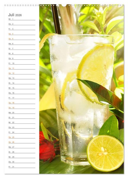 Produktbild: Tropical Cocktails - Erfrischend und fruchtig (Wandkalender 2026 DIN A2 hoch), CALVENDO Monatskalender