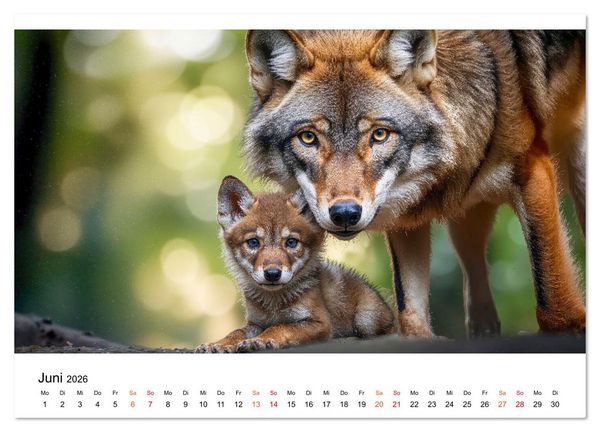 Produktbild: Im Reich der W&ouml;lfe (Wandkalender 2026 DIN A2 quer), CALVENDO Monatskalender