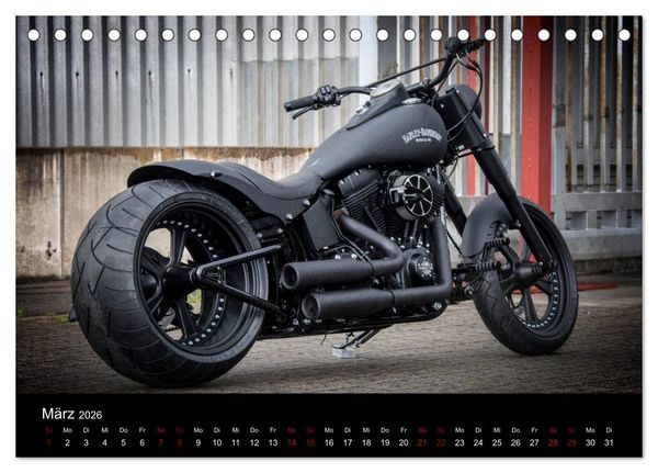 Produktbild: Exklusive Best of Fat Ass Custombike Edition, feinste Harleys mit fettem Hintern (Tischkalender 2026 DIN A5 quer), CALVENDO Monatskalender
