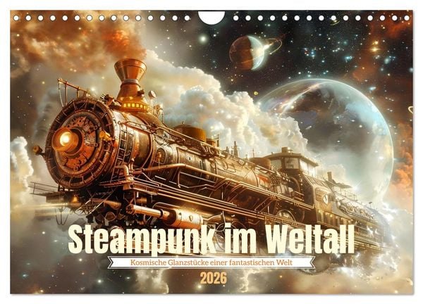 Produktbild: Steampunk im Weltall (Wandkalender 2026 DIN A4 quer), CALVENDO Monatskalender