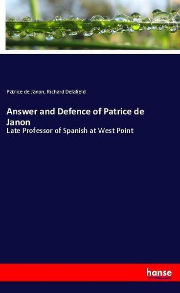 Produktbild: Answer and Defence of Patrice de Janon