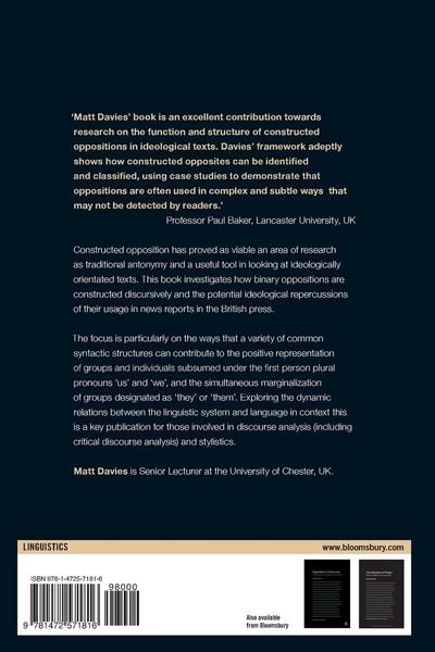 Produktbild: Oppositions and Ideology in News Discourse